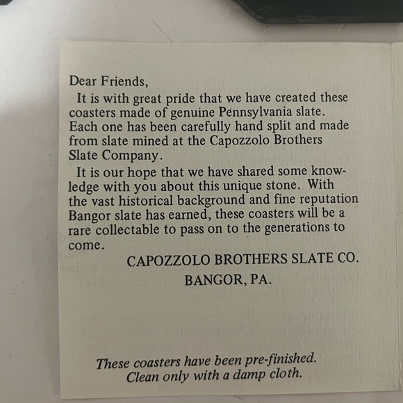 6 pcs PENNSYLVANIA SLATE COASTERS- Wild Turkey/Bird Design by Copozzolo Bros. - Picture 4 of 4